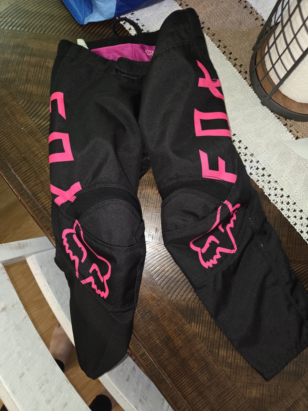 Fox Kids Black and Hot Pink Motocross Joggers